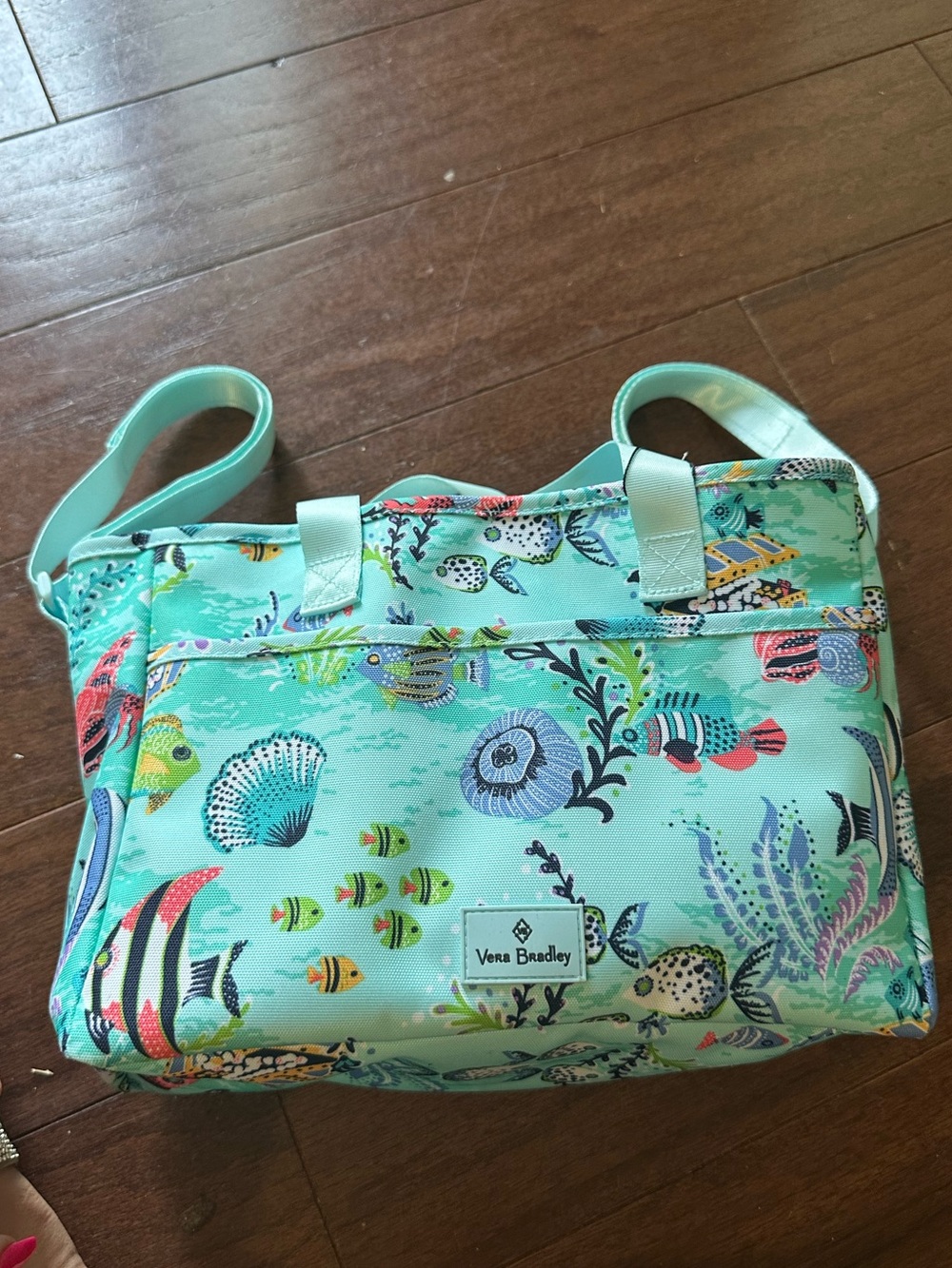 Vera Bradley Aqua Ocean Print Beach Pool Tote